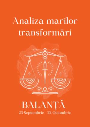 Analiza marilor transformări Balanță